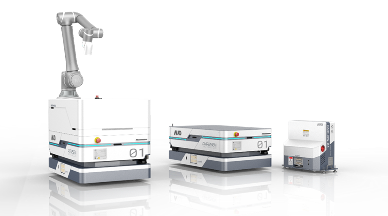 哈希游戏數位開發的自主式移動機器人（AMR250M），搭配全向輪並結合AI演算法、2D LiDAR、3D攝影機等技術，協助客戶實現產線全自動化